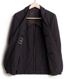 Navy Cotton Metal Blazer