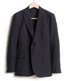 Navy Peak Lapel Suit Coat