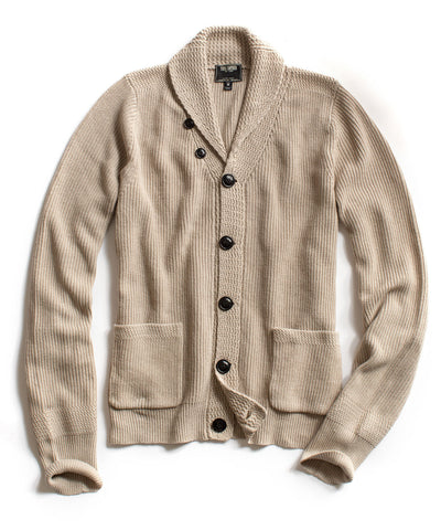 Ivory Cotton Shawl Cardigan