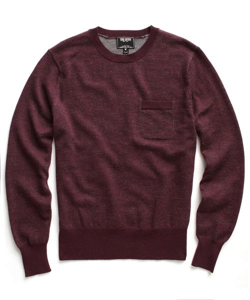 Plum Pocket Crew Sweater