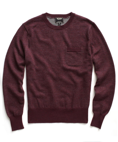 Plum Pocket Crew Sweater