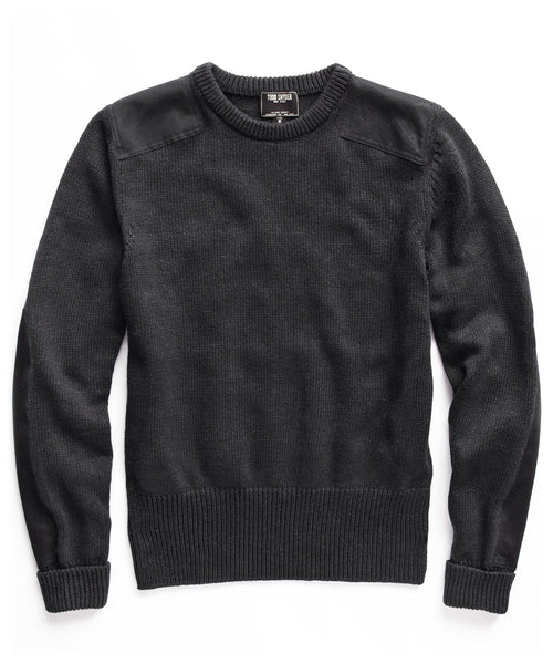 Black Military Crew Sweater