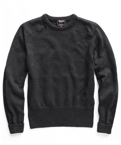 Black Military Crew Sweater