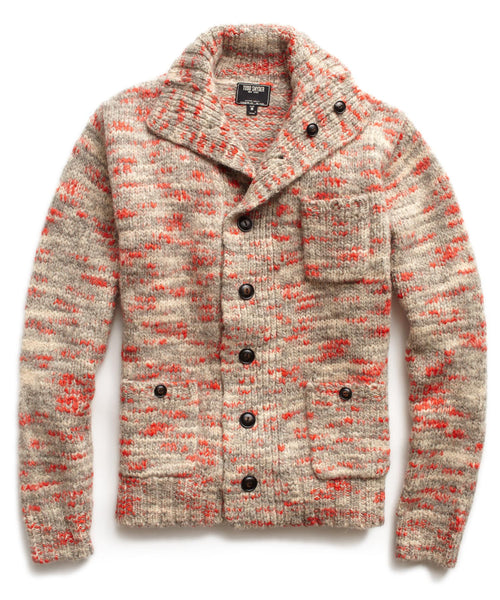 Orange Cardigan Coat Sweater