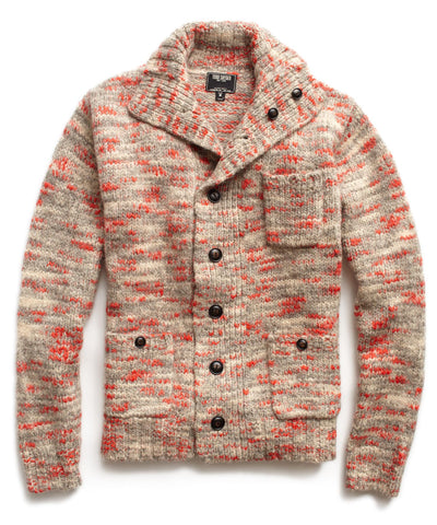 Orange Cardigan Coat Sweater