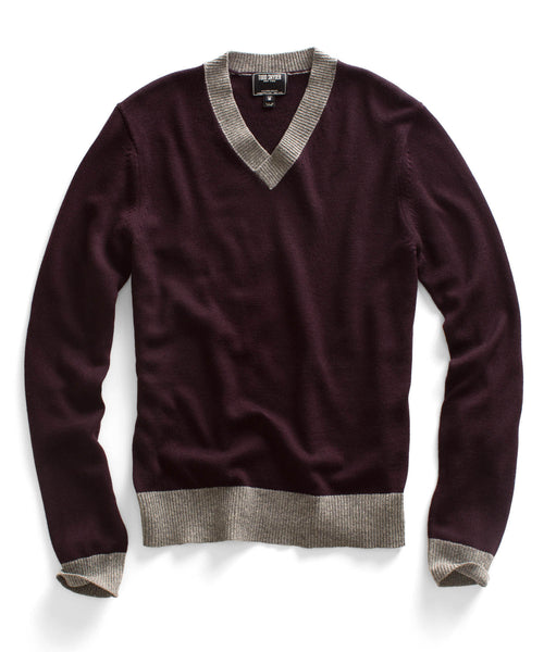 Maroon V-Neck Sweater