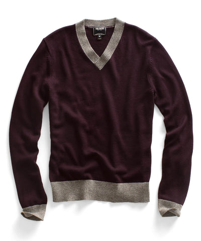Maroon V-Neck Sweater