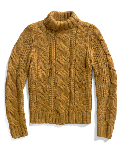 Brass Turtleneck Sweater