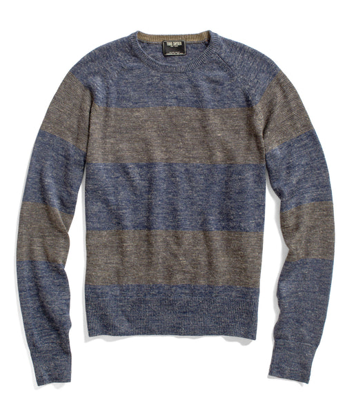 Blue Stripe Crew Sweater