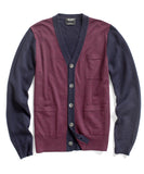 Raspberry Color Block Cardigan