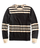 Black Stripe Crew Sweater