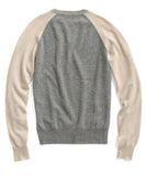 Grey Cashmere Raglan Sweater