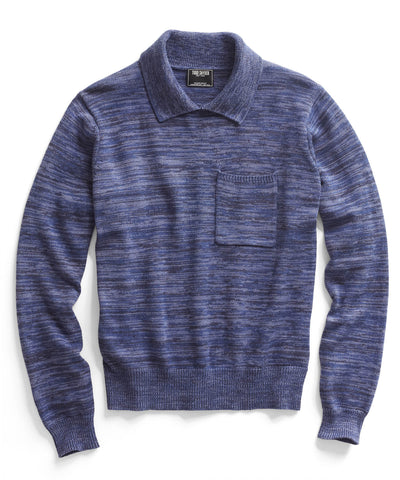 Blue Crew Polo Collar Sweater