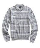 Grey Crew Polo Collar Sweater