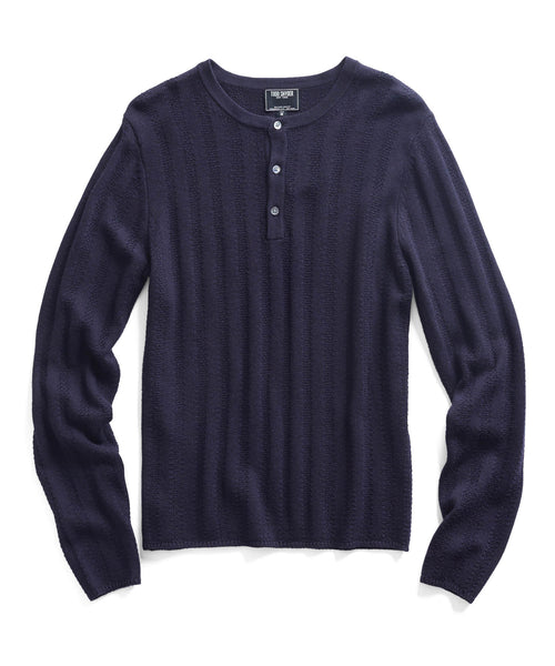 Navy Merino Henley