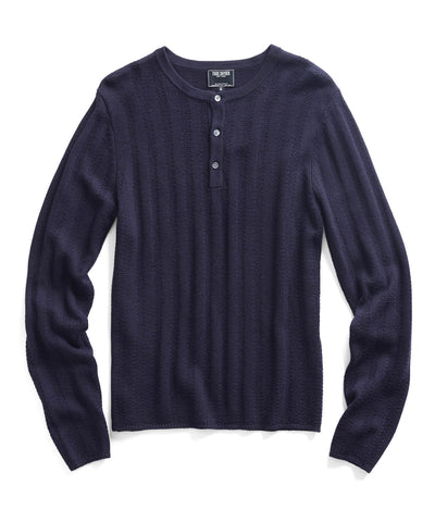 Navy Merino Henley