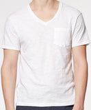 White Pocket V-Neck T-Shirt