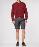 Maroon Varsity Suede Jacket