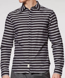 Black Stripe Poplin Sport Shirt