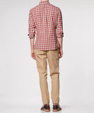 Red Tan Plaid Sport Shirt