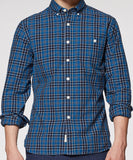 Blue Grey Plaid Sport Shirt
