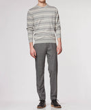 Grey Crew Polo Collar Sweater