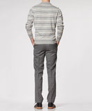 Grey Crew Polo Collar Sweater