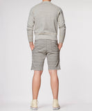 Grey Heather Stripe Sweatshort