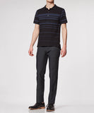 Charcoal Stripe Polo