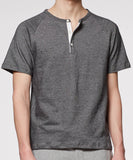 Salt & Pepper Short Sleeve Henley