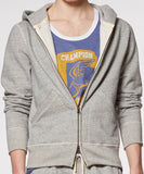 Grey Heather Zip Hoodie