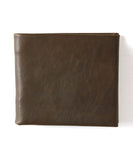 Olive Leather Bi-Fold Wallet