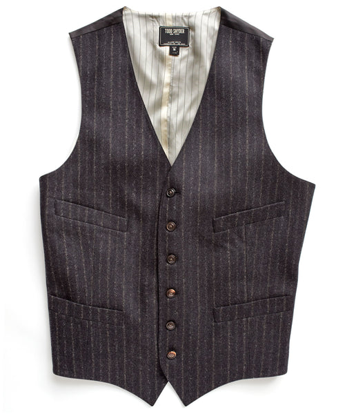 Charcoal Wool Classic Vest