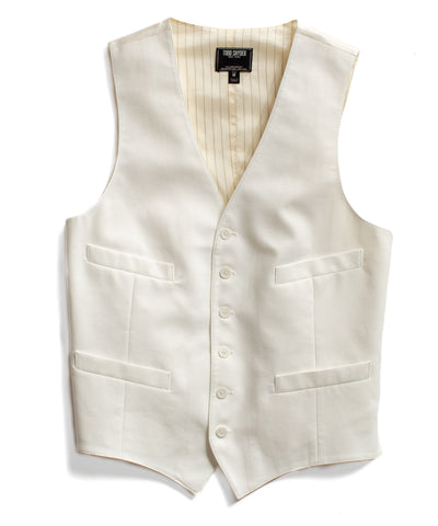 White Pique Classic Vest